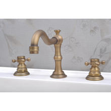 Q30245A Antique Bronze Two Handles Three Holes 8" Basin Faucet